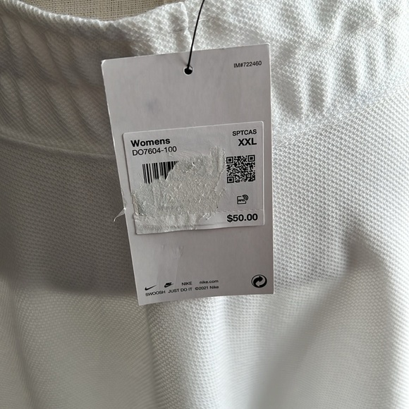 New NIKE Air Women's Pique A-Line Skirt Size XXL (White) - Picture 6 of 6